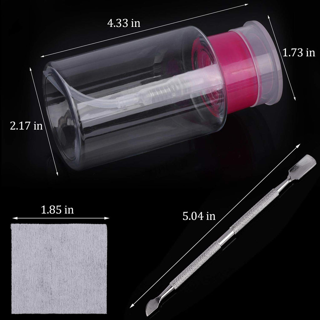 Tbestmax 960 Pcs Lint Free Nail Wipes with Pump Bottle Dispenser & Cuticle Pusher