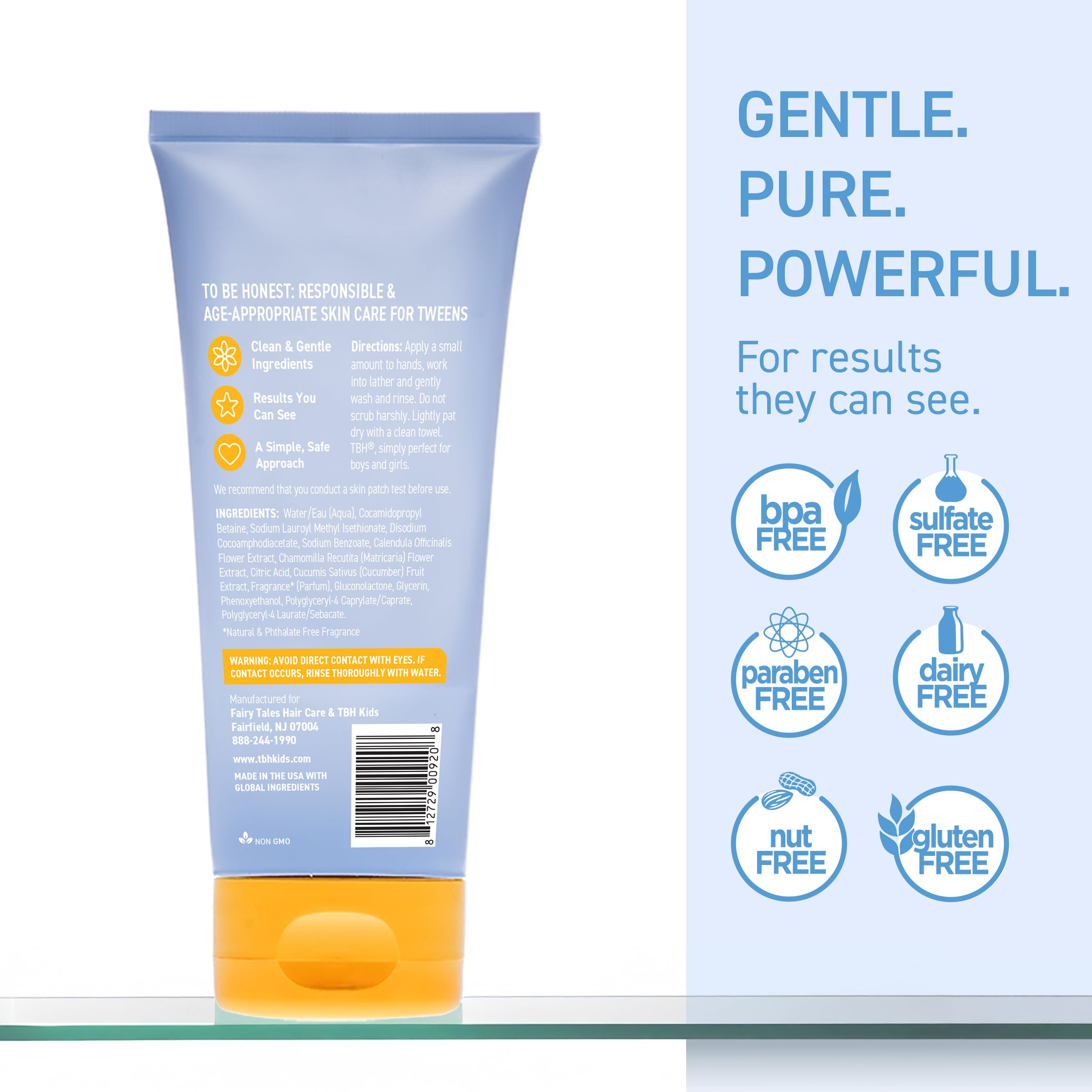 TBH Kids Gentle Gel Face Wash – Hydrating Daily Cleanser for Tweens & Teens