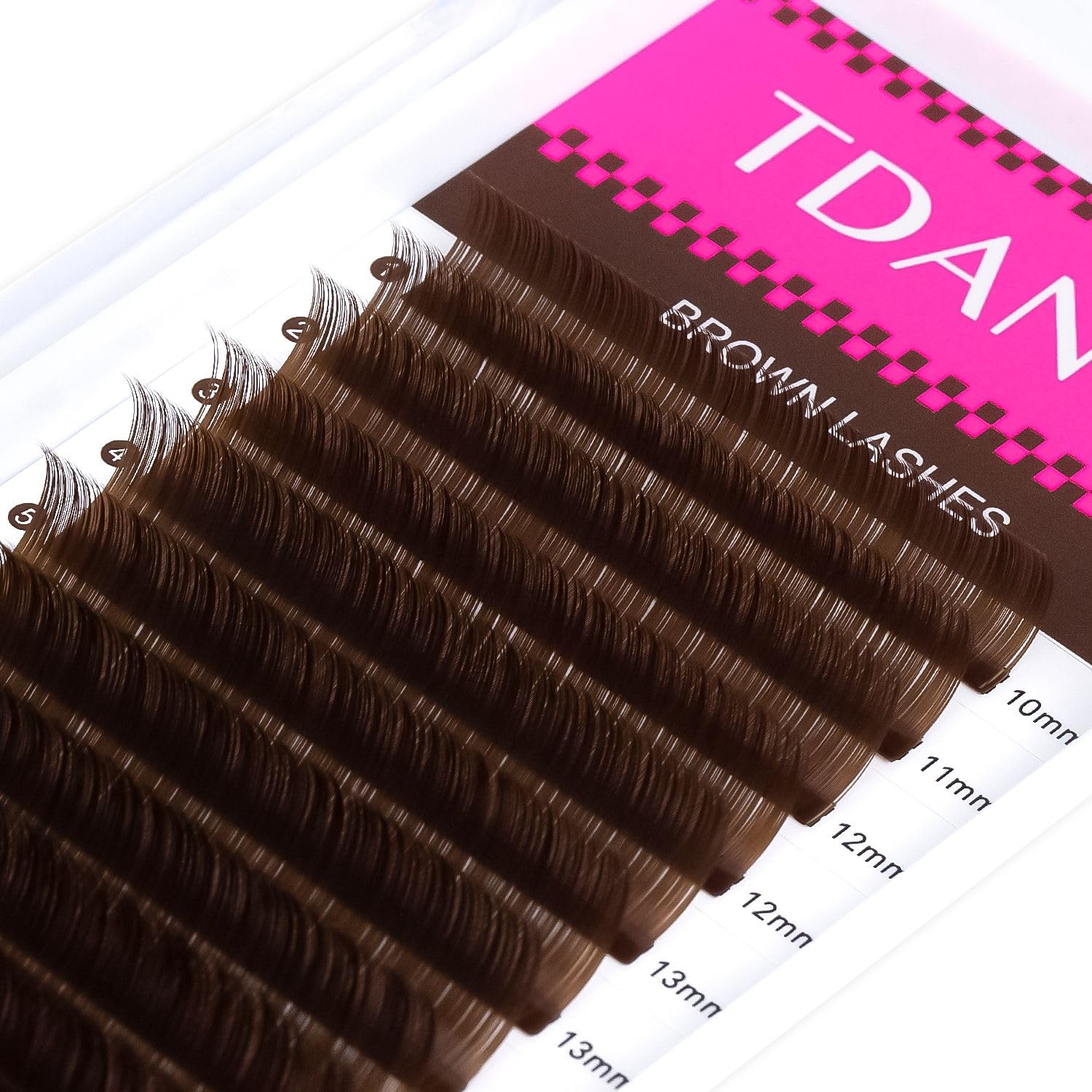 TDANCE Dark Brown Lash Extensions – Premium 0.03/0.05/0.07mm, C/D Curl, 10–17mm (Salon Use)
