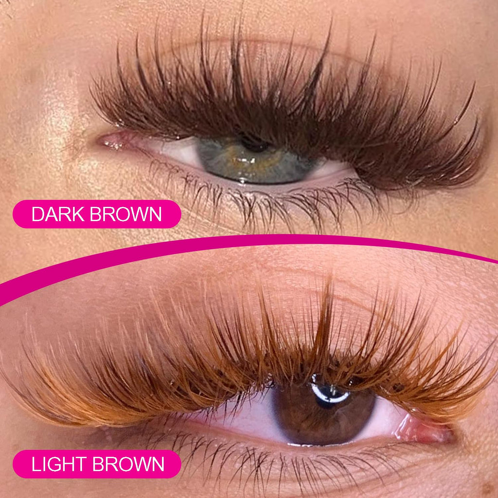 TDANCE Dark Brown Colored Lash Extensions 0.03–0.15mm | C/CC/D/DD/J/B/L Curl, 8–15mm