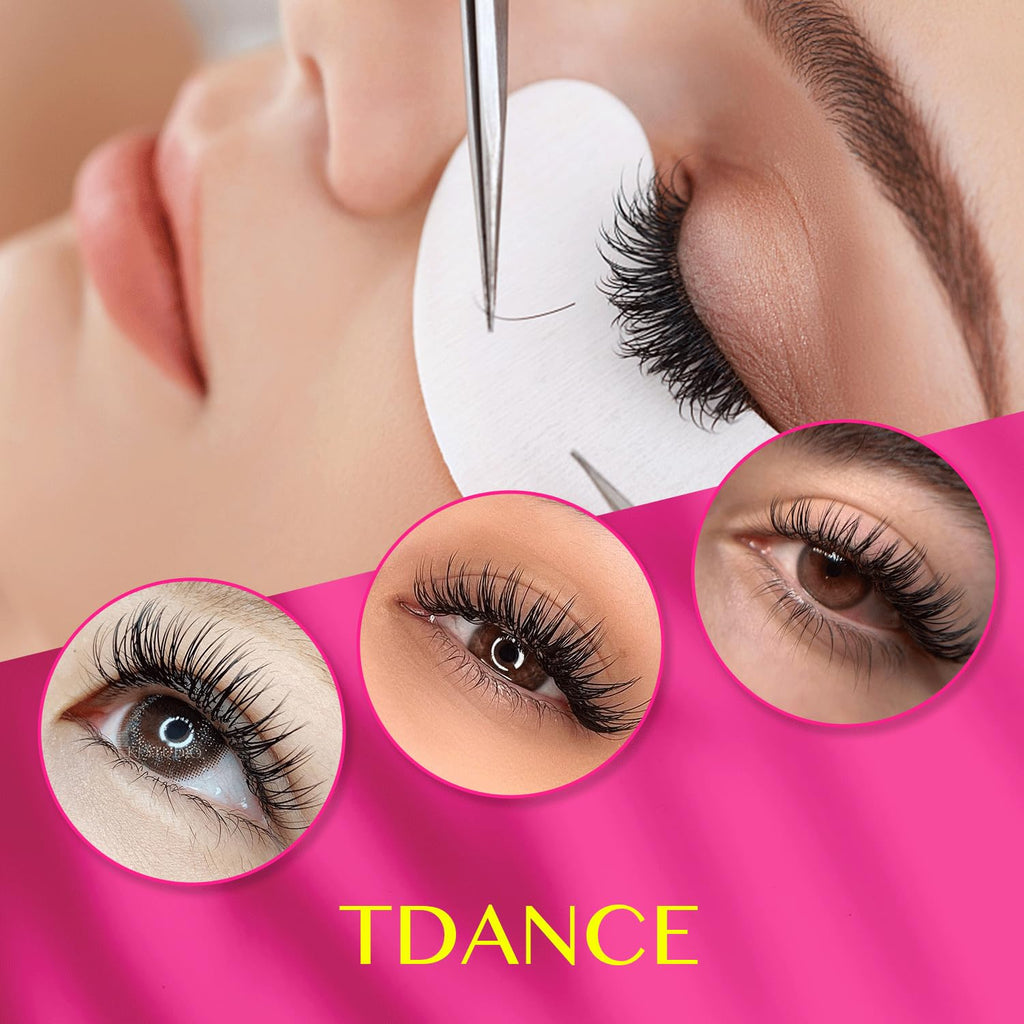 TDANCE Flat Lashes Eyelash Extensions 0.15/0.2mm – Ellipse Air Flat, Matte Black, 13mm | Salon Use