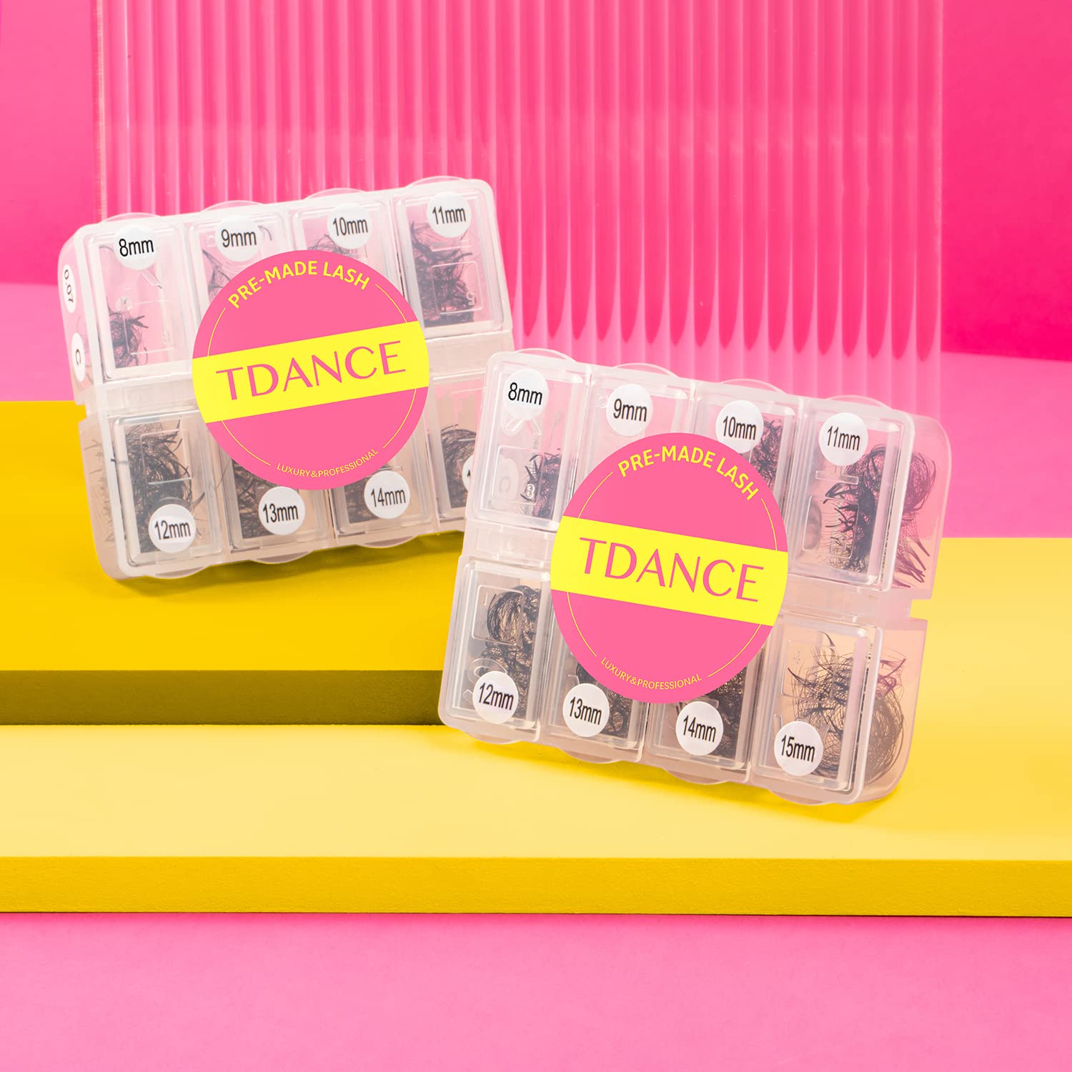 TDANCE 600 Premade Lash Fans – Natural & Volume Mix, 5D-24D, C/D Curl, 8–15mm
