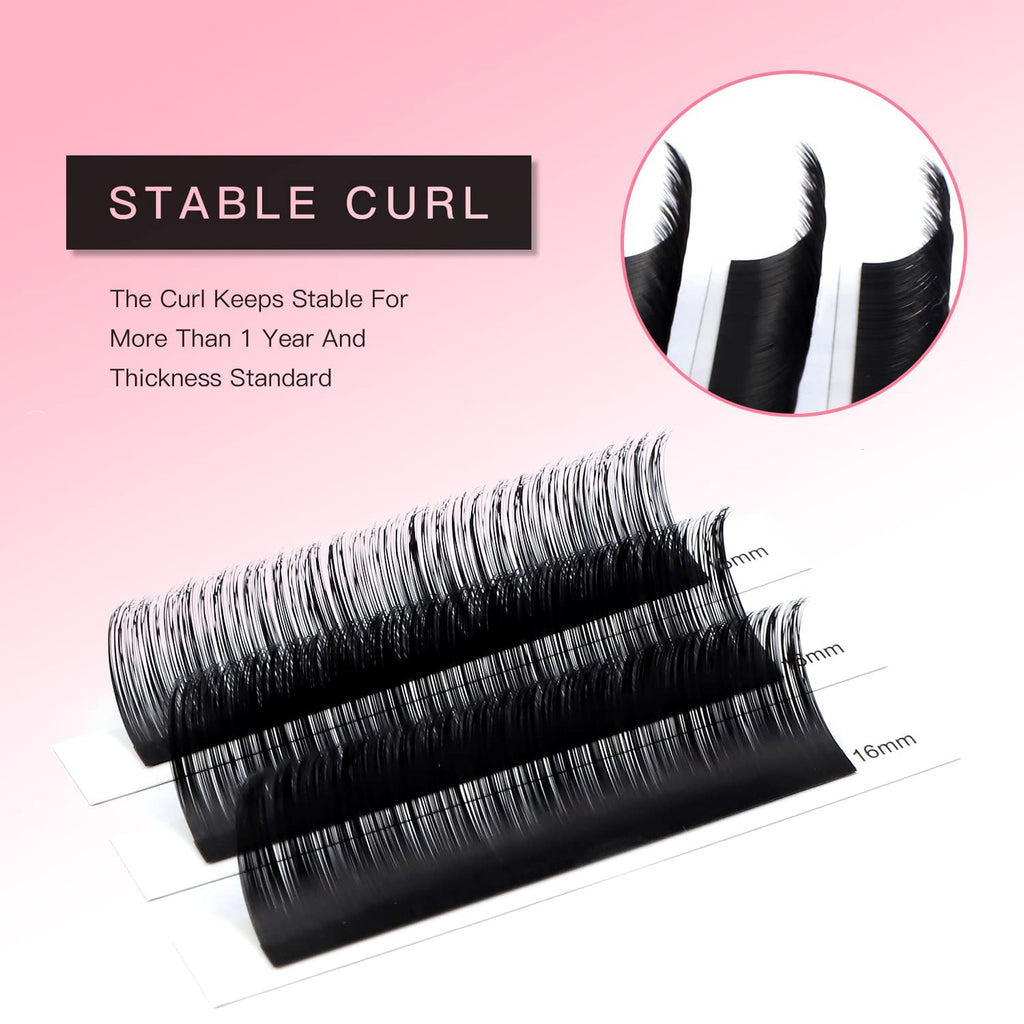 TDANCE Matte Black Lash Extensions – CC/DD Curl, 0.03-0.18mm Thick, 19mm Length, Professional Salon Use