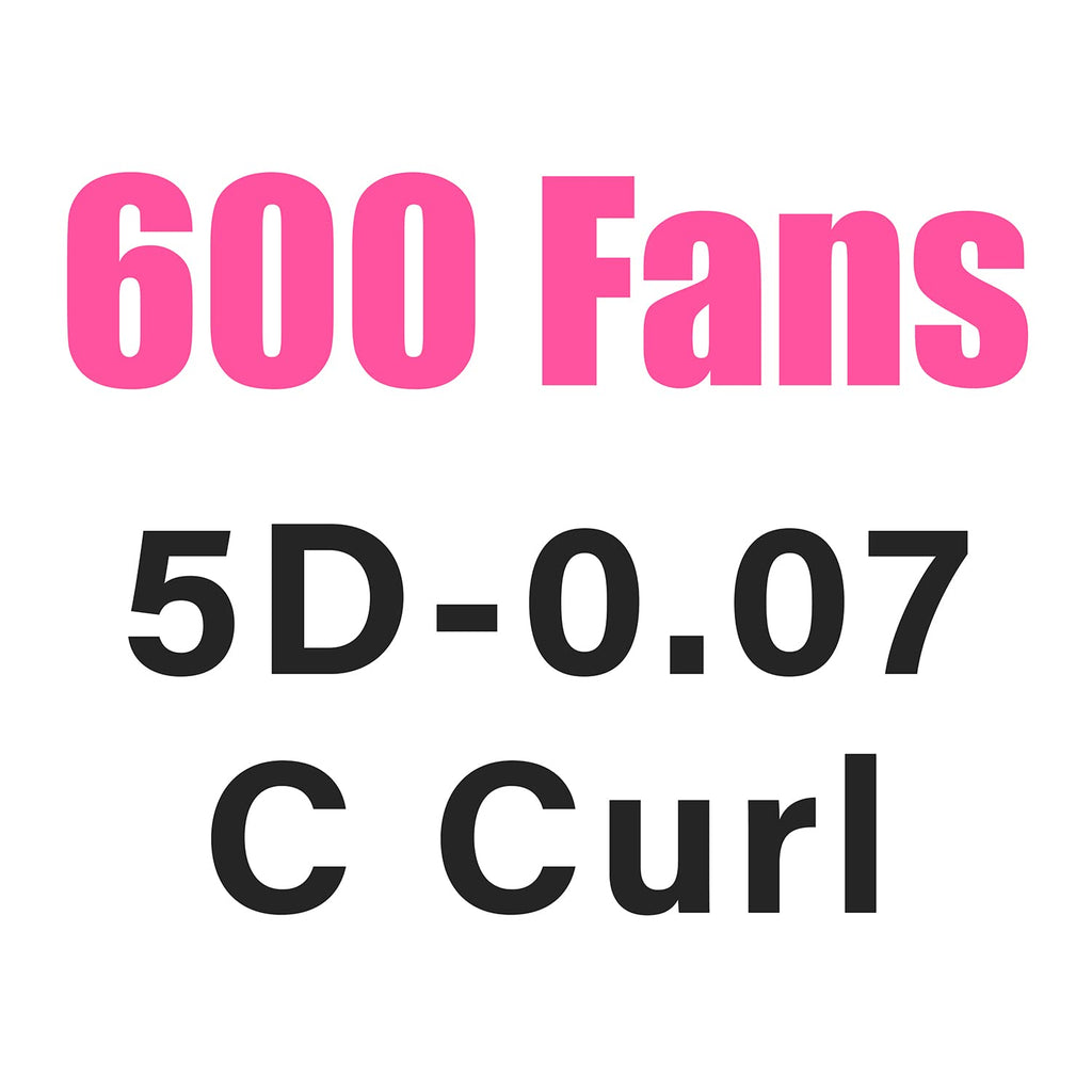 TDANCE 600 Premade Lash Fans – Natural & Volume Mix, 5D-24D, C/D Curl, 8–15mm