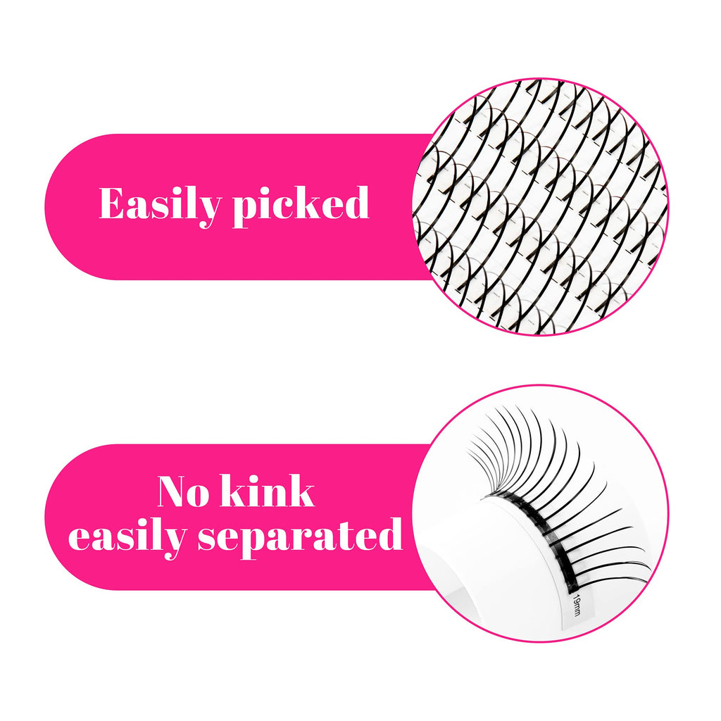 TDANCE Spikes Lash Extensions – Premade Spikes Matte Black 0.07, 14–19mm