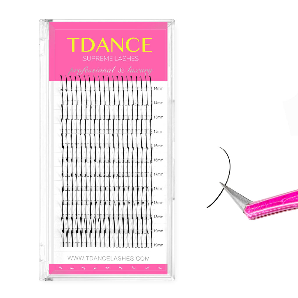 TDANCE Spikes Lash Extensions – Premade Spikes Matte Black 0.07, 14–19mm