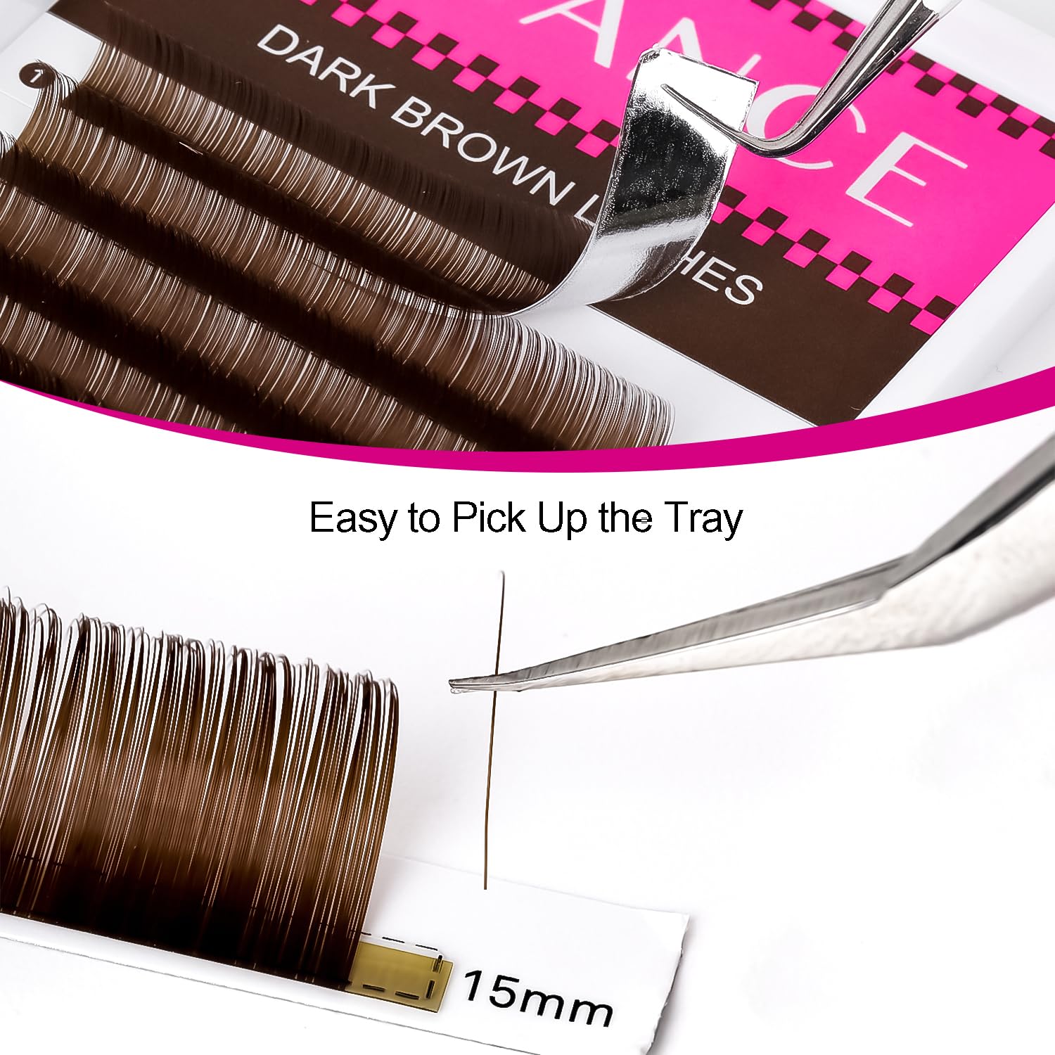 TDANCE Dark Brown Colored Lash Extensions – Premium 0.03-0.15mm Lashes, C/CC/D/DD/J/B/L Curl, 8-15mm