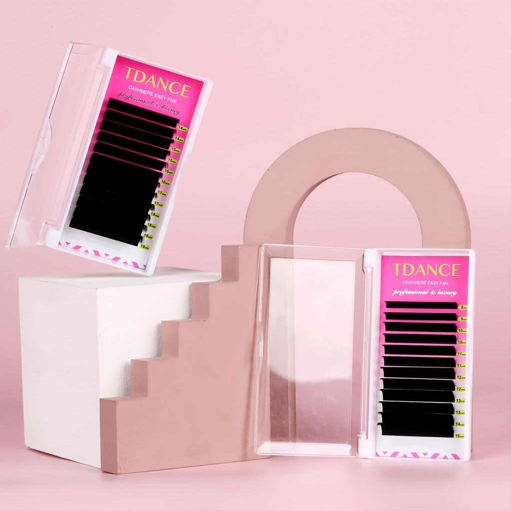 TDANCE Cashmere Easy Fan Lashes — Self Fanning Mega Volume 0.07mm D Curl 17mm