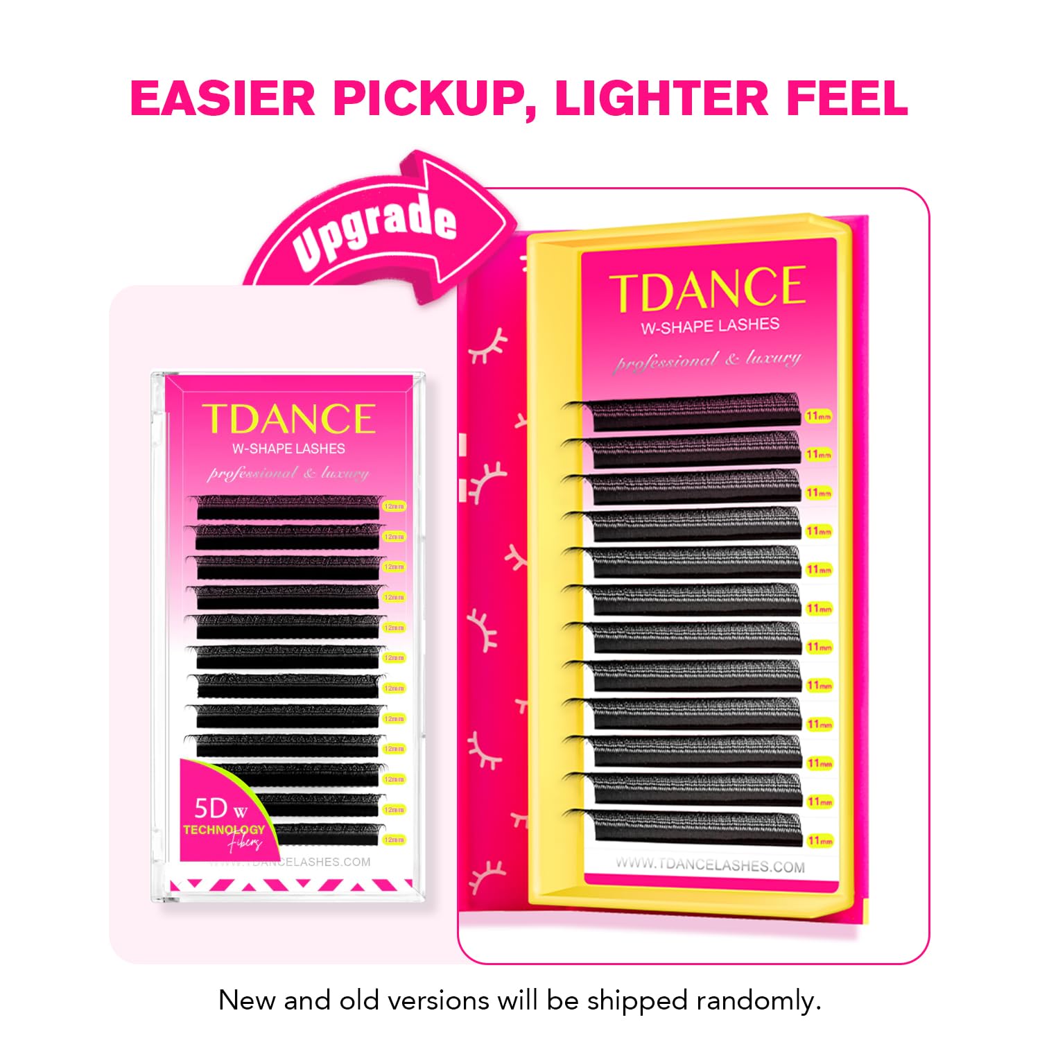 TDANCE YY Premade W-Lashes Volume Fans – Matte Black, 13mm (0.07D, W5D)