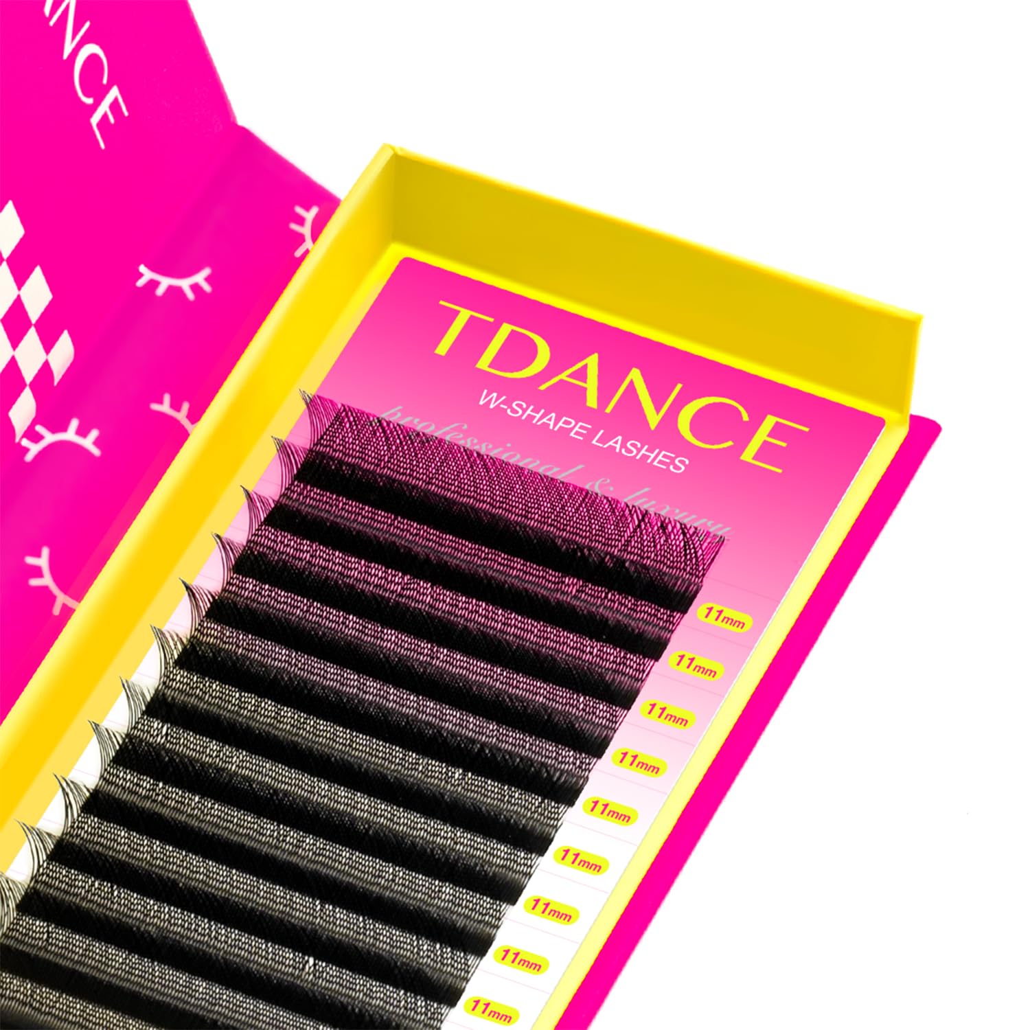 TDANCE YY Lash Extensions Premade Fans – W Lashes (W-5D-0.07-C, 11mm)