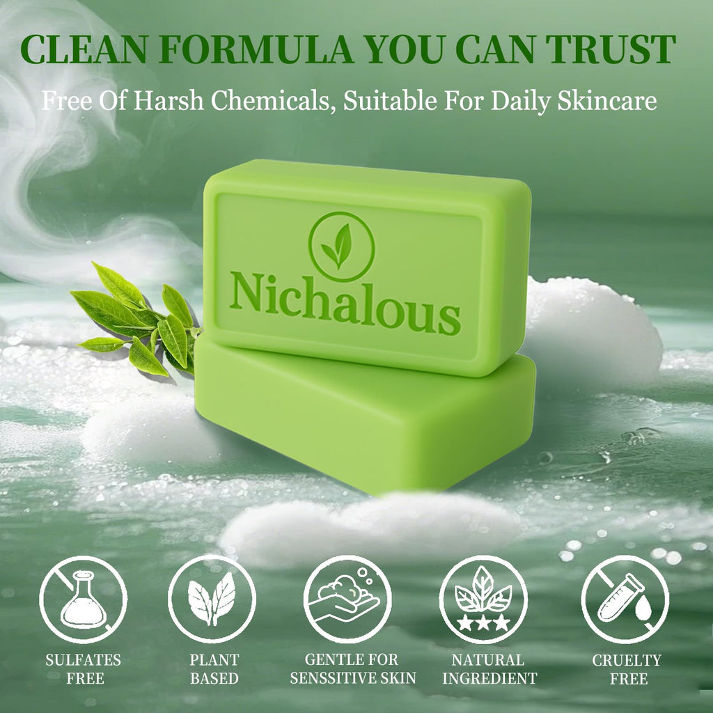 3PCS Tea Tree Soap – Purifying Bar with Tea Tree Oil & Coconut Oil