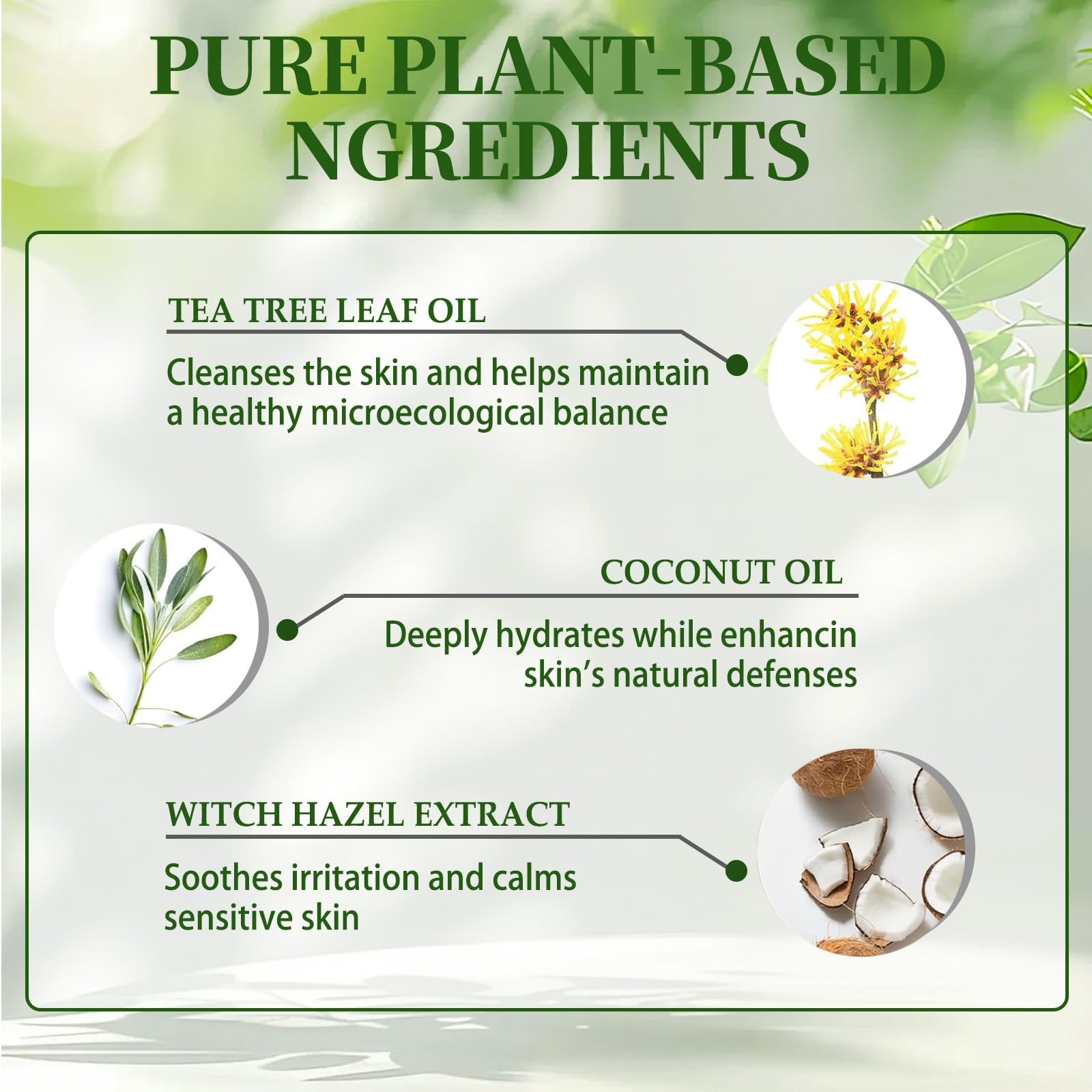 3PCS Tea Tree Soap – Purifying Bar with Tea Tree Oil & Coconut Oil