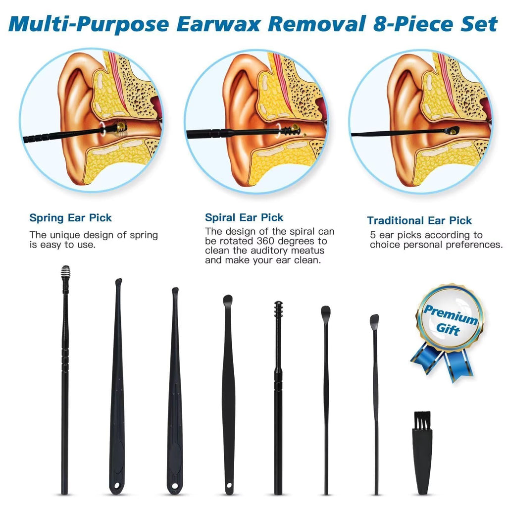 TEADZ Ear Vacuum Wax Removal Kit — 5-Level Suction, USB Rechargeable