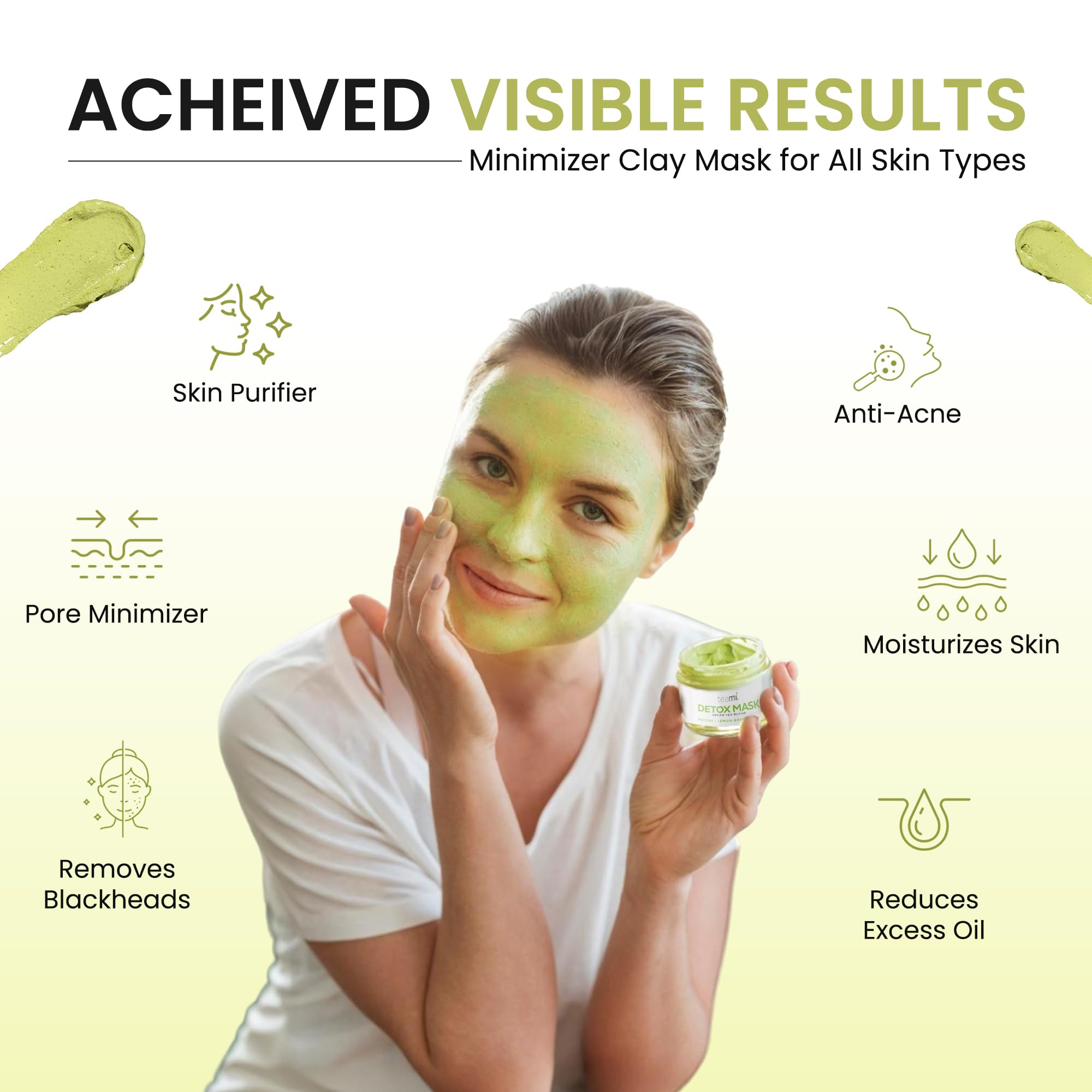 Teami Detox Face Mask: Hydrating, Purifying & Pore-Minimizing Green Tea Mask for All Skin Types