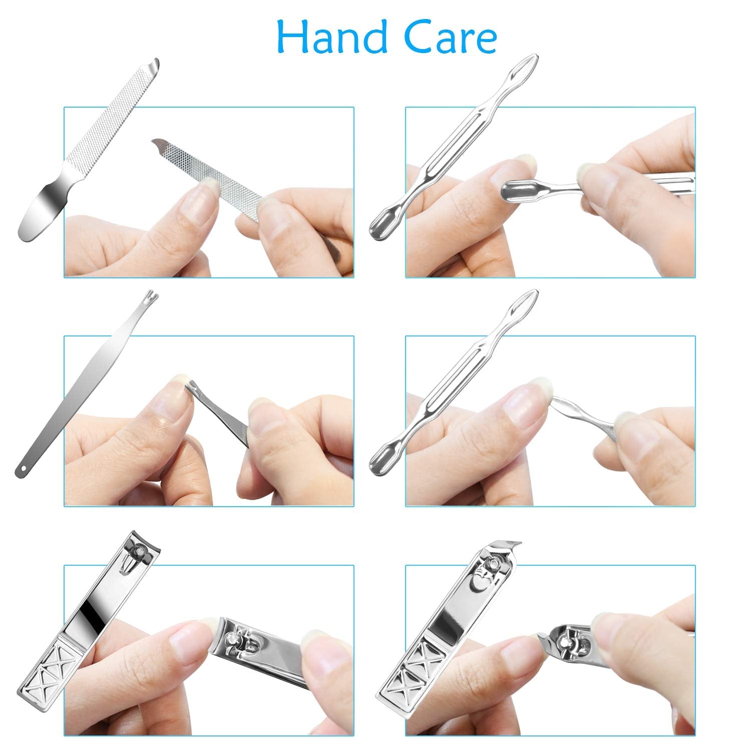 Teamkio 18-in-1 Manicure Pedicure Set | Portable Stainless Steel Grooming Kit with Leather Case