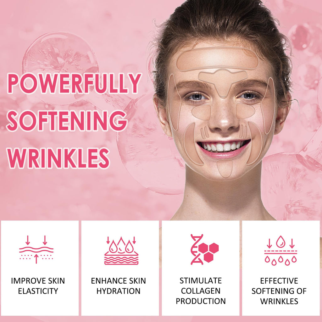 TEAWOO 16 PCS Reusable Face Wrinkle Patches Kit – Overnight Patches for Forehead and Eye Areas
