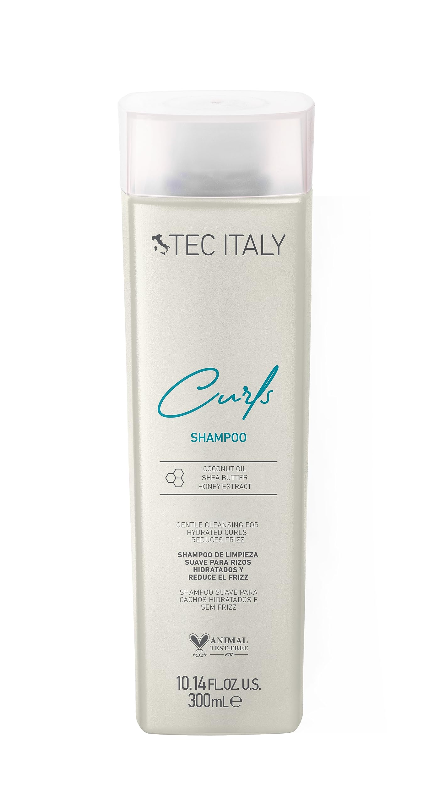 Tec Italy Curls Shampoo 300ml | Gentle Anti-Frizz Cleanser for Curly & Wavy Hair