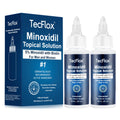 TECFLOX 5% Minoxidil with Biotin – Hair Growth Serum for Men & Women | 4 fl oz (2x60 ml) Unisex