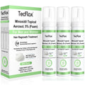 TECFLOX Minoxidil Foam 5% with Biotin for Hair & Beard Growth – Unscented, 3-Month Supply