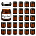 Tecohouse 4 oz Amber Glass Jars with Lids – 24 Pack | Leakproof, Airtight Storage for Lotions, Candles, and DIY Projects