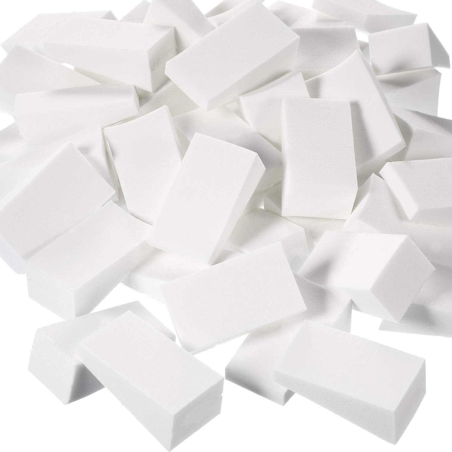 TecUnite 100 Latex-Free Wedge Makeup Sponges for Foundation – White