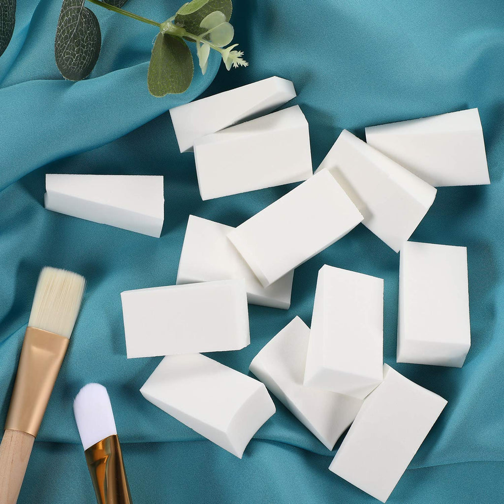 TecUnite 100 Latex-Free Wedge Makeup Sponges for Foundation – White