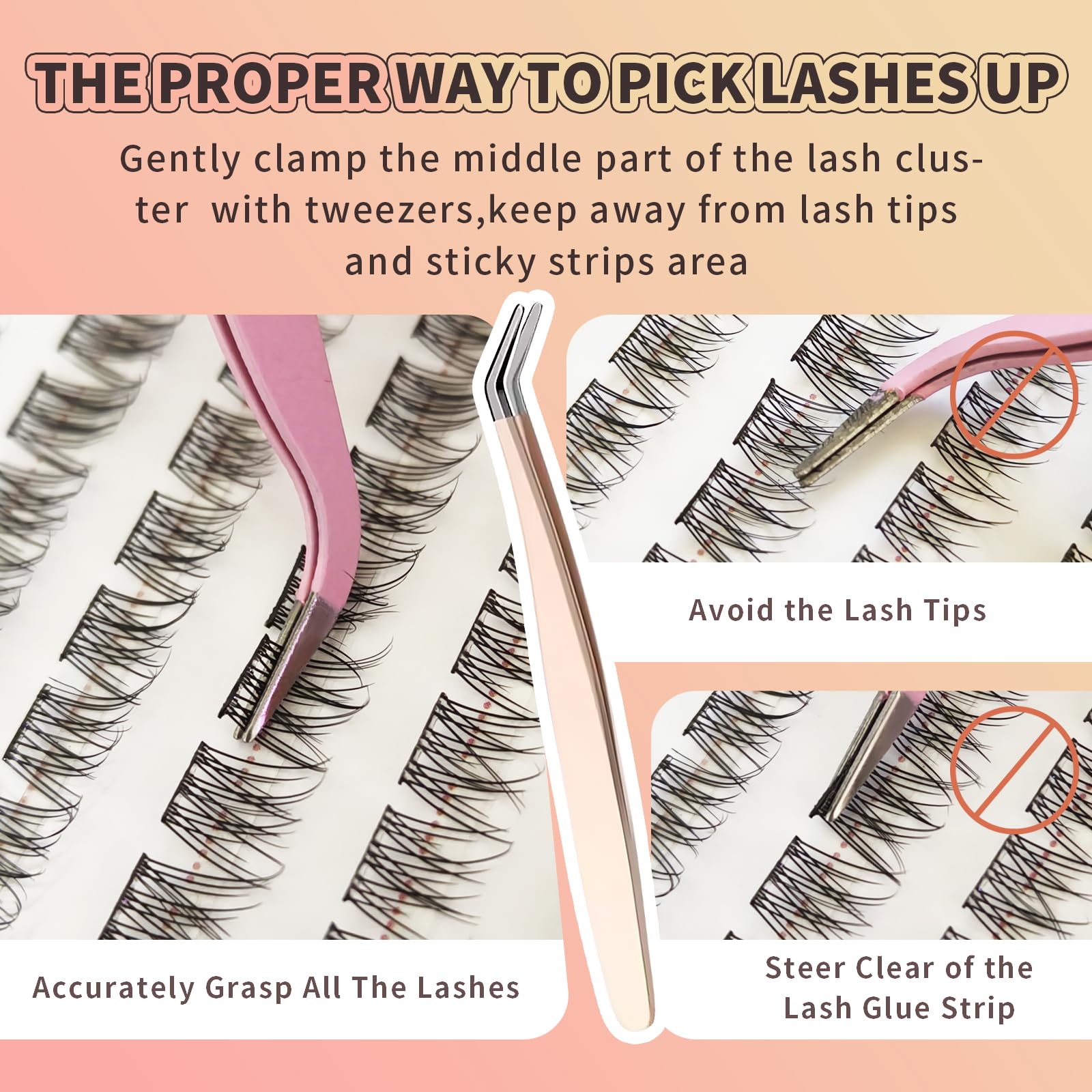 Tecxin Mix Natural Lash Clusters Kit – Korean Self-Adhesive, 10–12mm, 120 Pcs