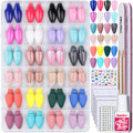 Teenitor Almond Press On Nails – 24 Pack, 576 Pcs | Short Matte & Glossy Almond Nails