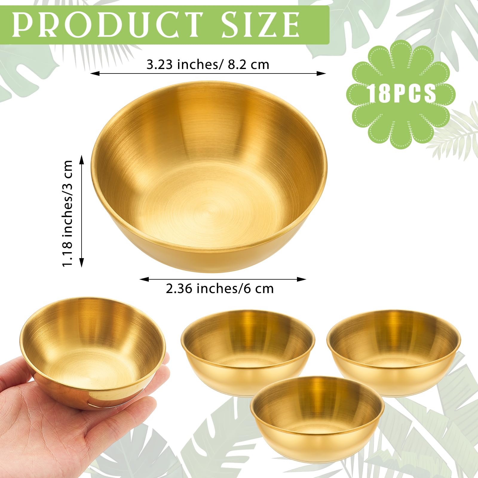 Teenyyou 18-Pcs DIY Face Mask Mixing Bowl Set | Gold Stainless Steel