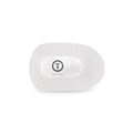 TELETIES Large Flat Round Hair Clip - Strong Grip, Bendable Teeth, Coconut White