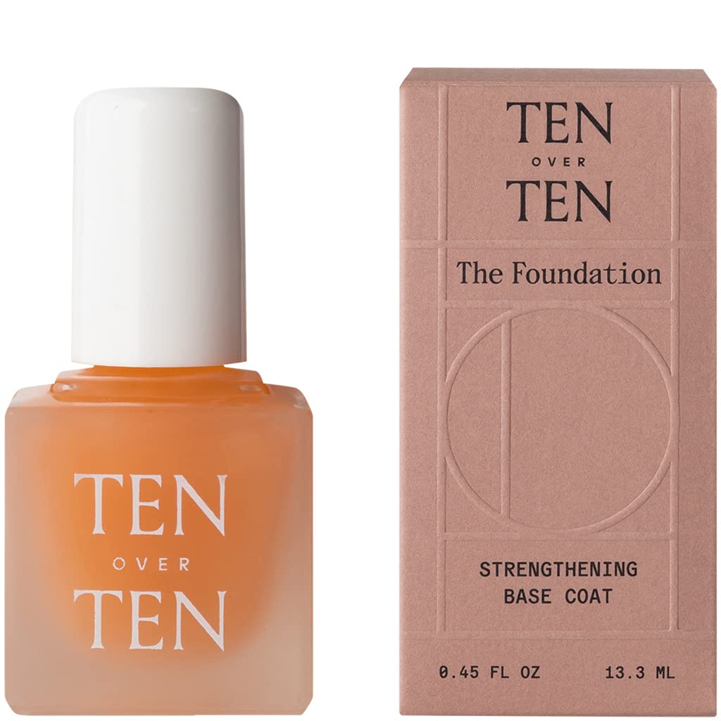 Tenoverten Foundation Fortifying Base Coat – Clean, Non-Toxic Nail Care (0.45 fl oz / 13.3 mL)