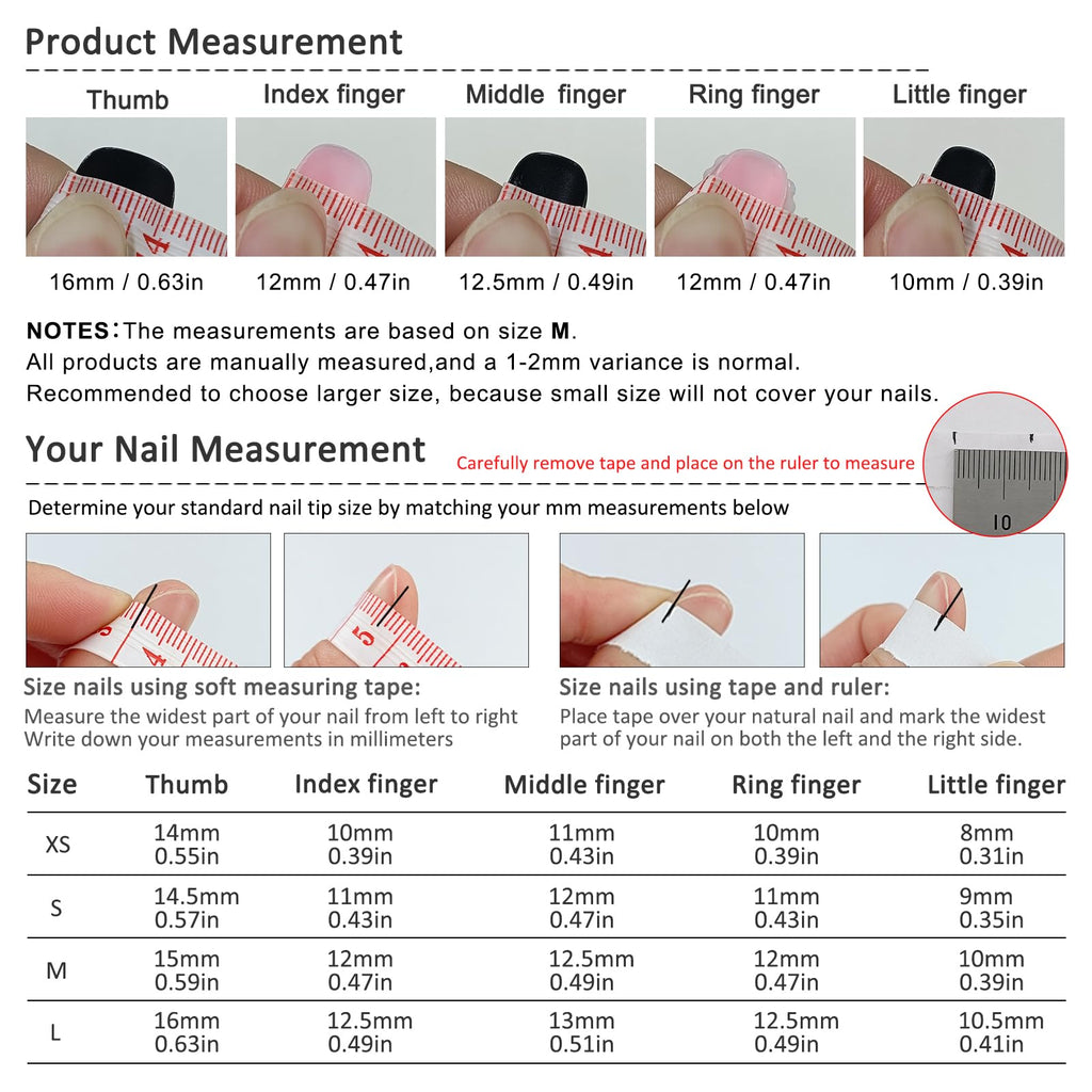 TENPAL 10Pcs Y2K Press On Nails with Tools – Ebony & Pink Almond, 3D Heart Bow & Cross Charms