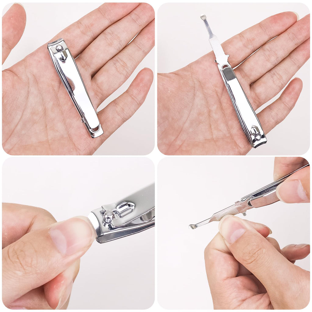 Terdey Stainless Steel Nail Clippers Bulk Pack – Individually Wrapped Fingernail & Toenail Cutters (Set of 100)
