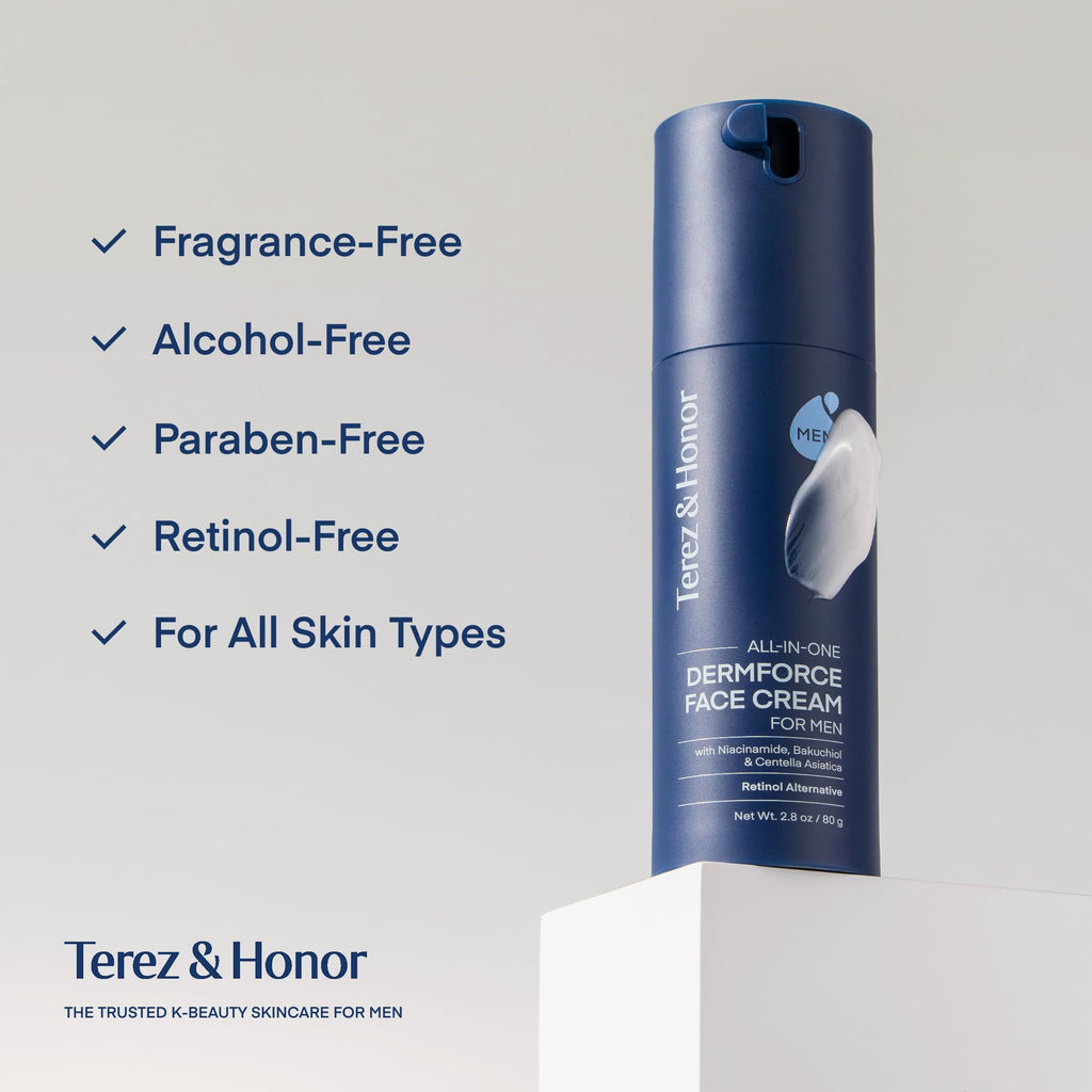 TEREZ & HONOR 6-in-1 Face Cream for Men | Korean DermForce Anti-Aging Moisturizer
