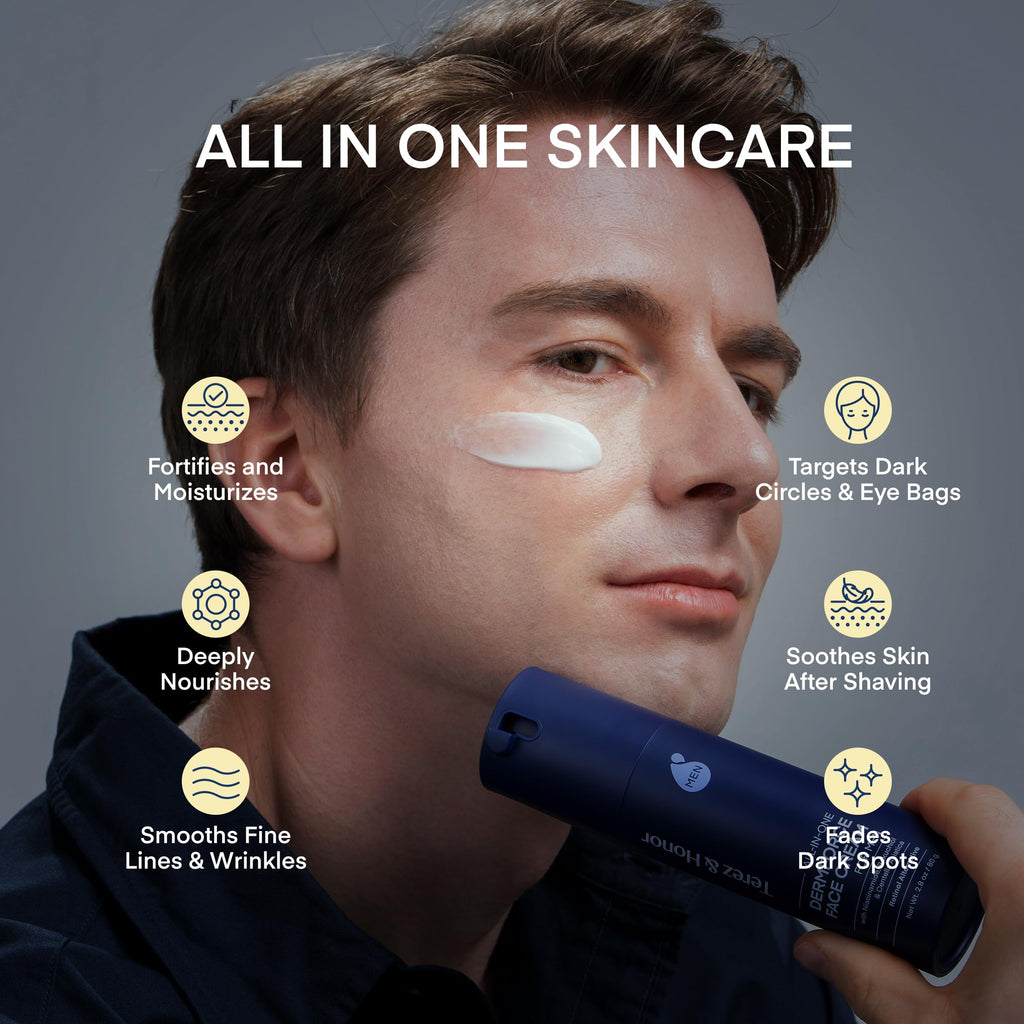 TEREZ & HONOR 6-in-1 Face Cream for Men | Korean DermForce Anti-Aging Moisturizer