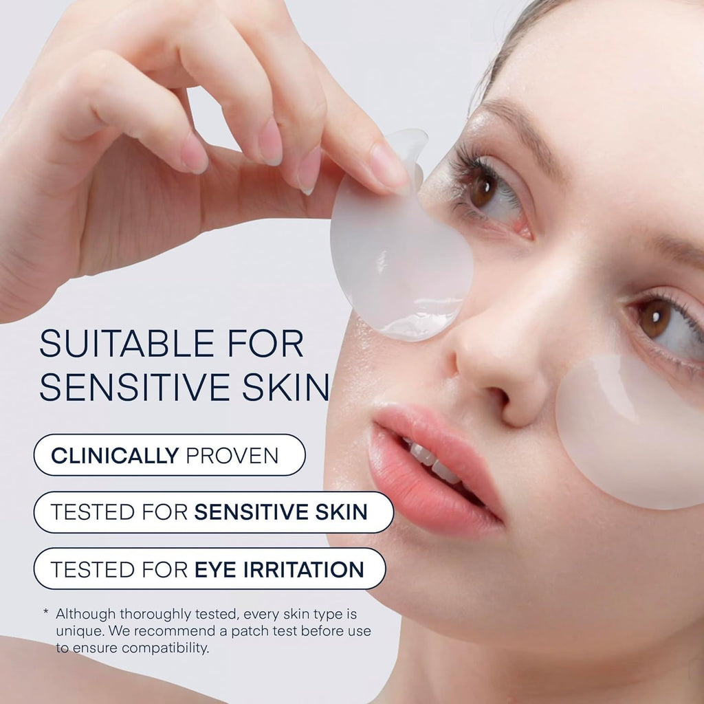TEREZ & HONOR Caffeine Eye Patches – 6 Pairs Korean Hydrogel Undereye Masks for Brightening & Hydration