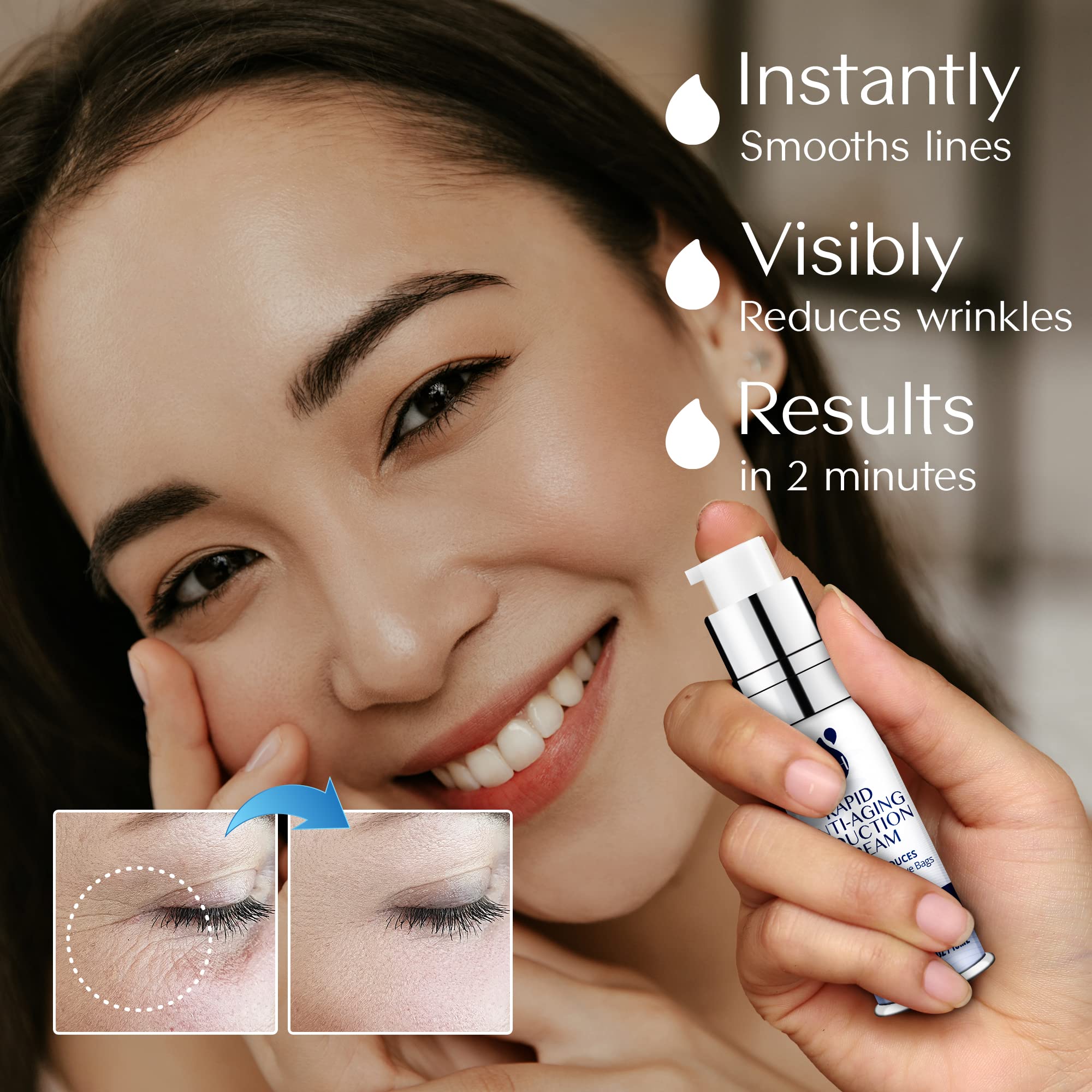 TEREZ & HONOR Anti-Aging Rapid Reduction Under-Eye Cream – Instant Wrinkle & Puffiness Reduction
