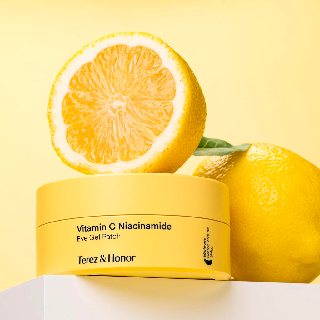 TEREZ & HONOR Vitamin C Eye Patches - 60 Pcs | Korean Brightening & Hydrating Under Eye Masks