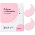 TEREZ & HONOR Peptide Collagen Hydrogel Eye Patches – 24 Pairs – Hydrating, Firming Under-Eye Pads