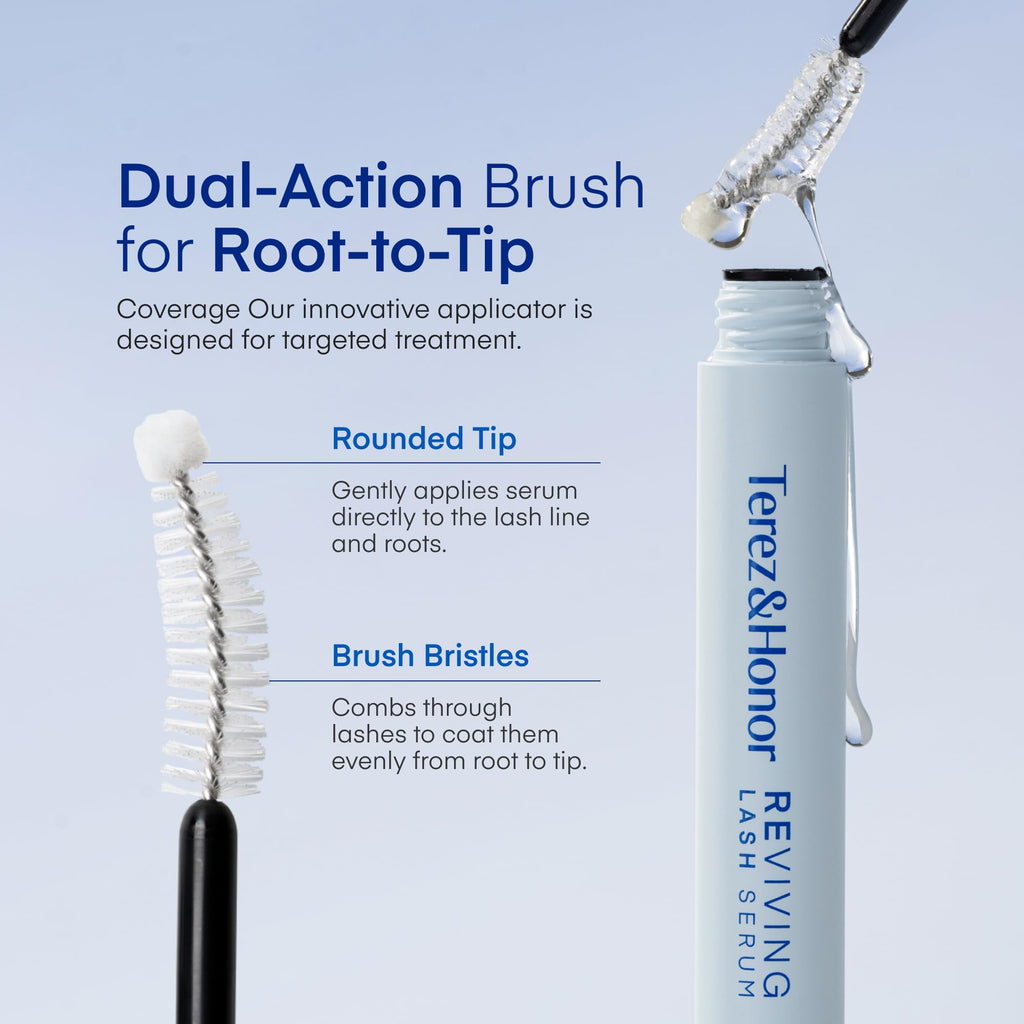 TEREZ & HONOR Reviving Lash Serum – Korean Vegan PDRN, Peptide & Biotin Lash Conditioner