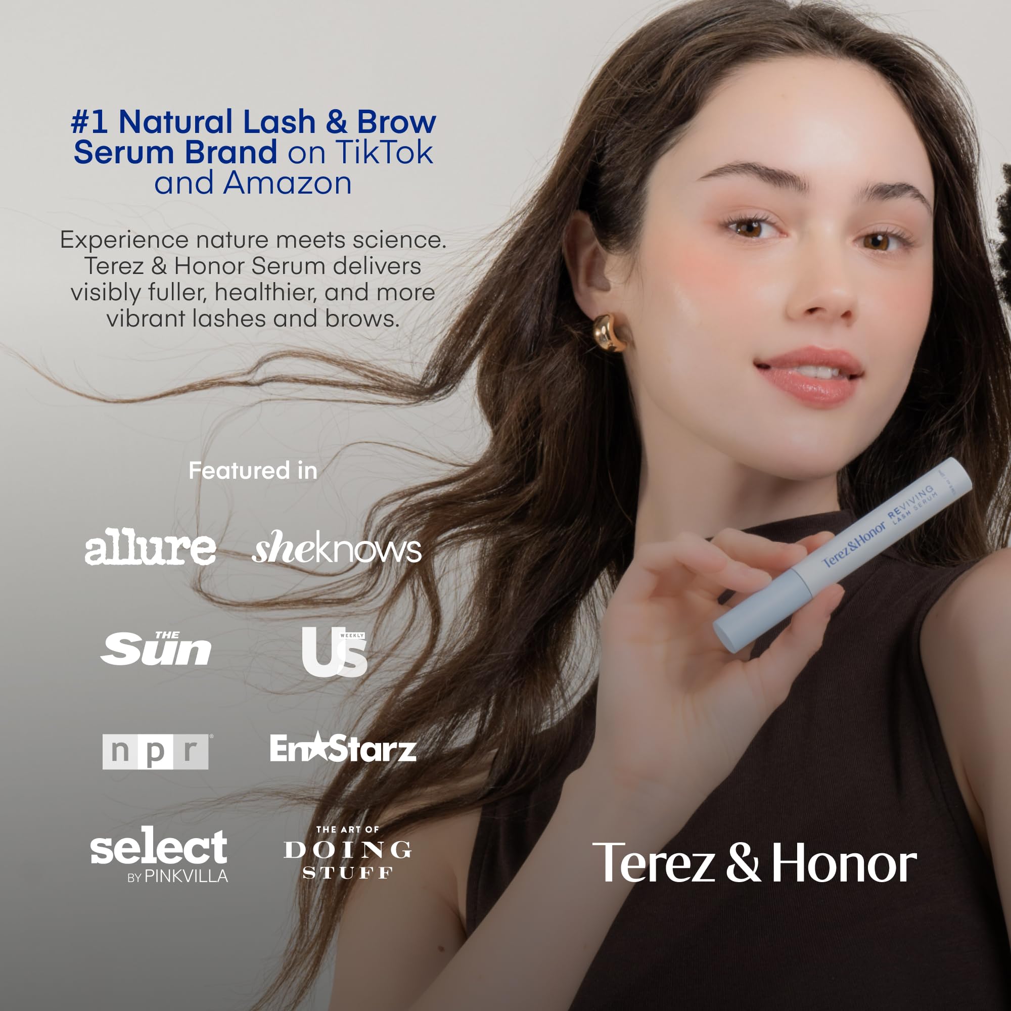 TEREZ & HONOR Reviving Lash Serum – Korean Vegan PDRN, Peptide & Biotin Lash Conditioner
