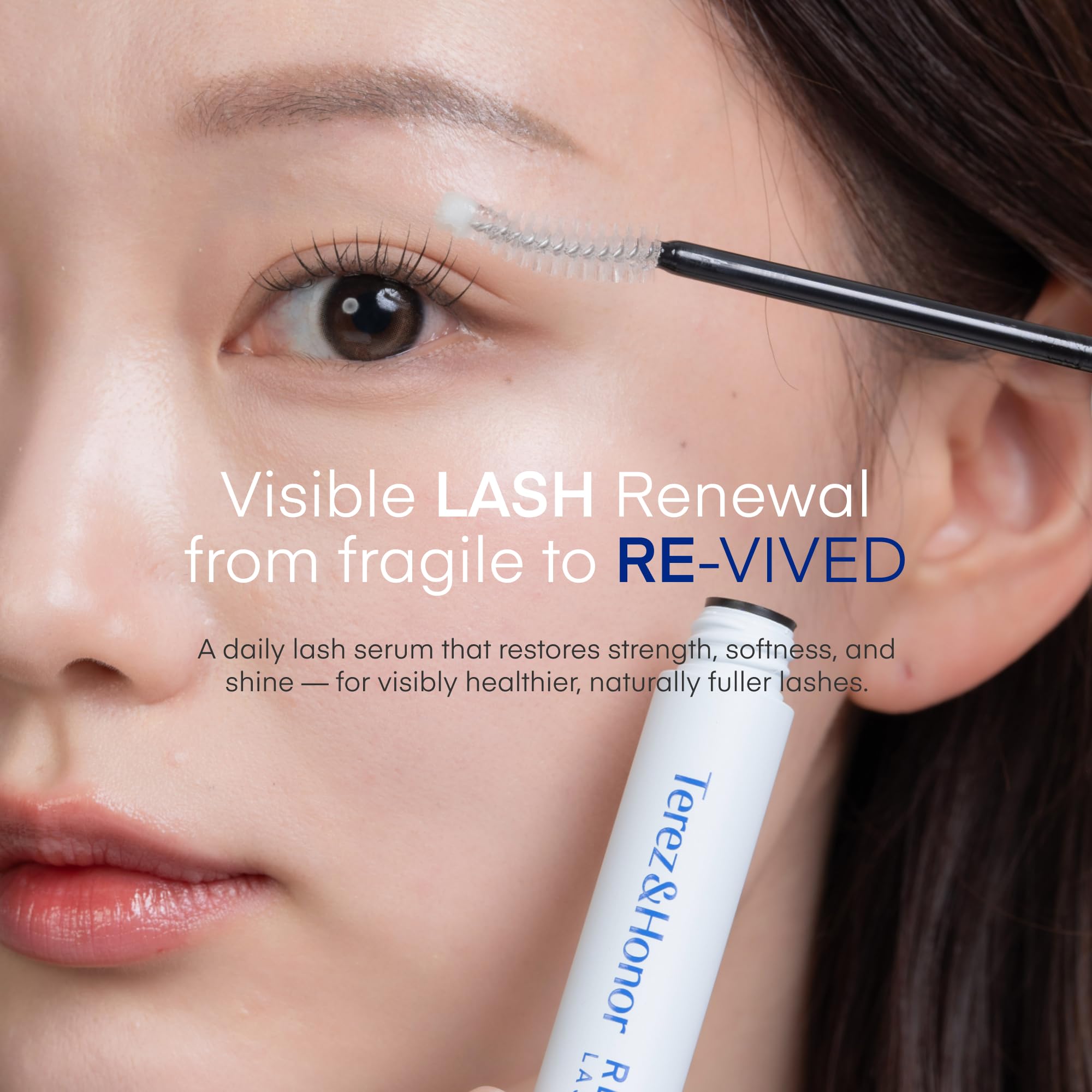 TEREZ & HONOR Reviving Lash Serum – Korean Vegan PDRN, Peptide & Biotin Lash Conditioner