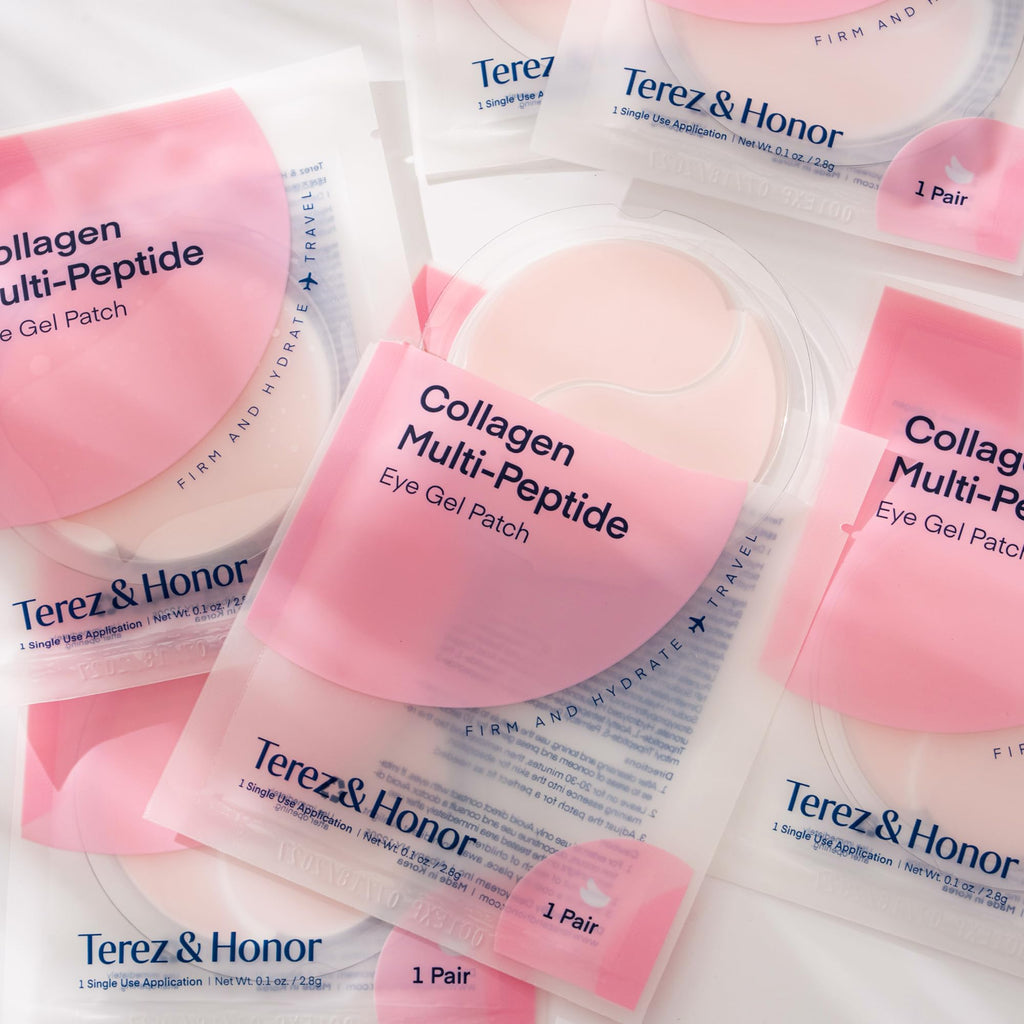 TEREZ & HONOR Peptide Collagen Hydrogel Eye Patches – 24 Pairs – Hydrating, Firming Under-Eye Pads