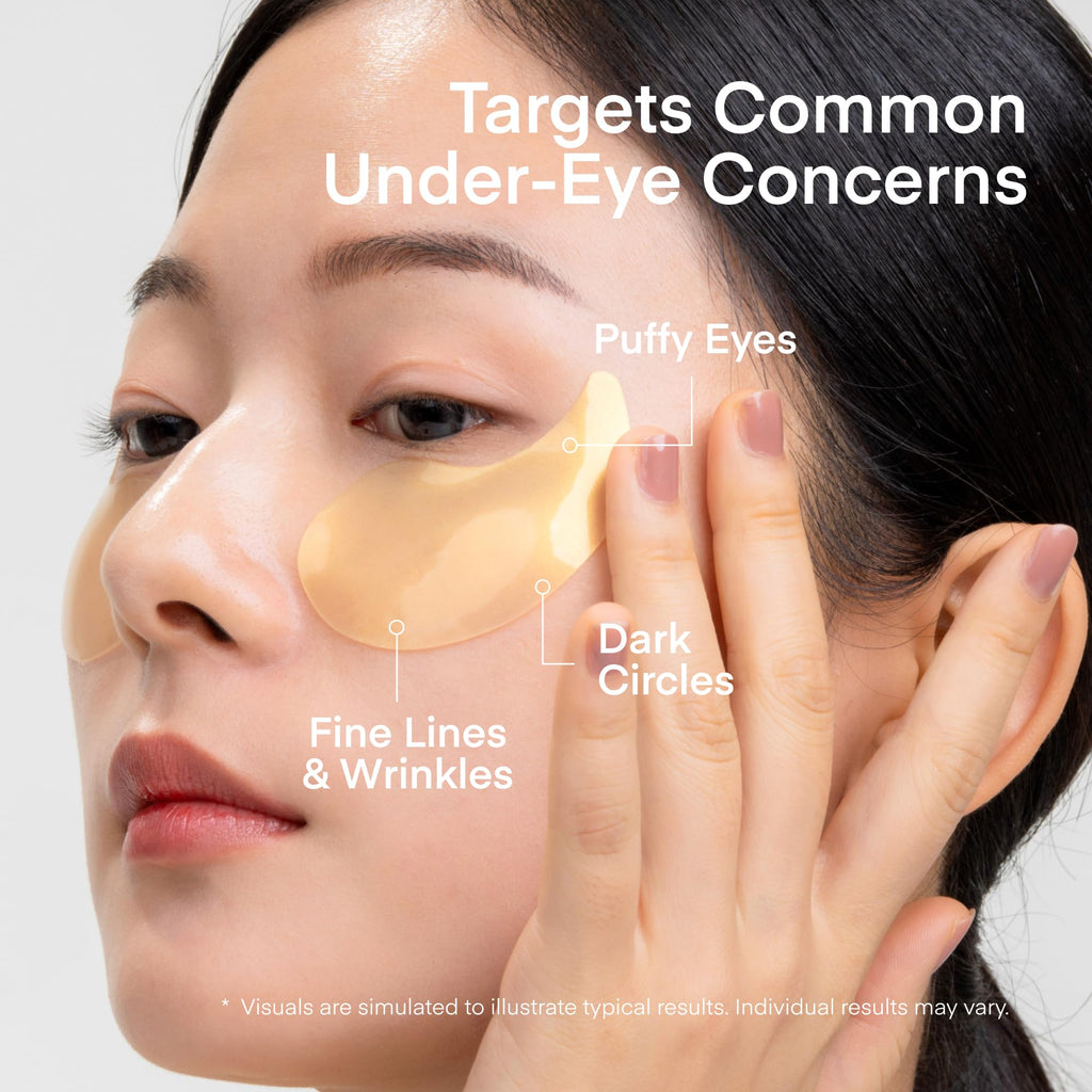 TEREZ & HONOR 24K Gold Retinol Eye Patches – 60-Patch Korean Hydrogel Set