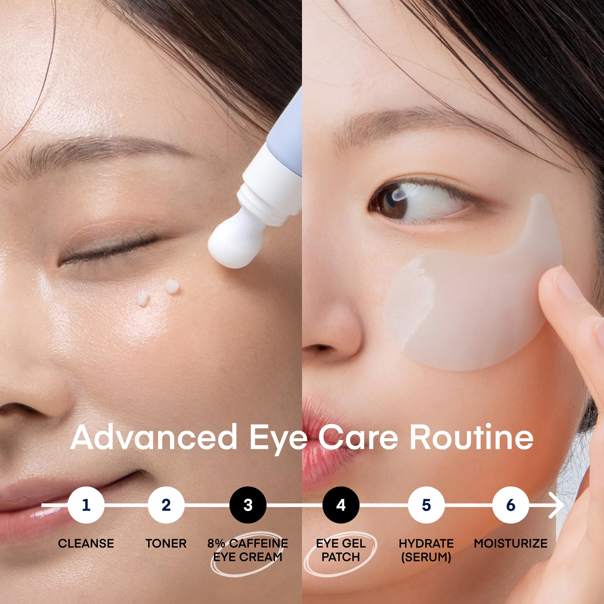 TEREZ & HONOR 8% Caffeine Eye Cream with SLIMEXIR™ & Korean Herbal Blend – Gua Sha Applicator, 0.67 fl oz