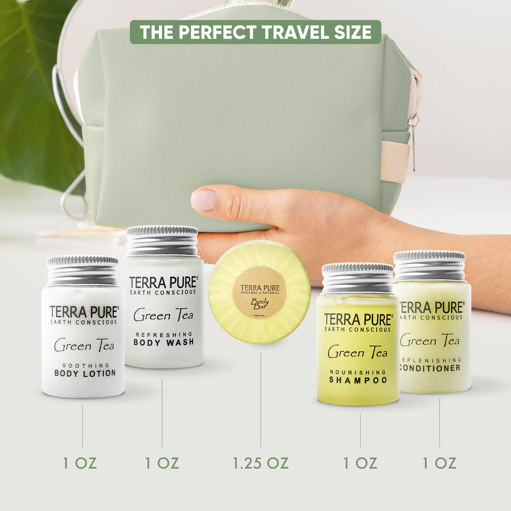 Terra Pure Hotel Soaps & Toiletries Bulk Set – 150-Piece Guest Room Amenities Kit | 1-Shoppe