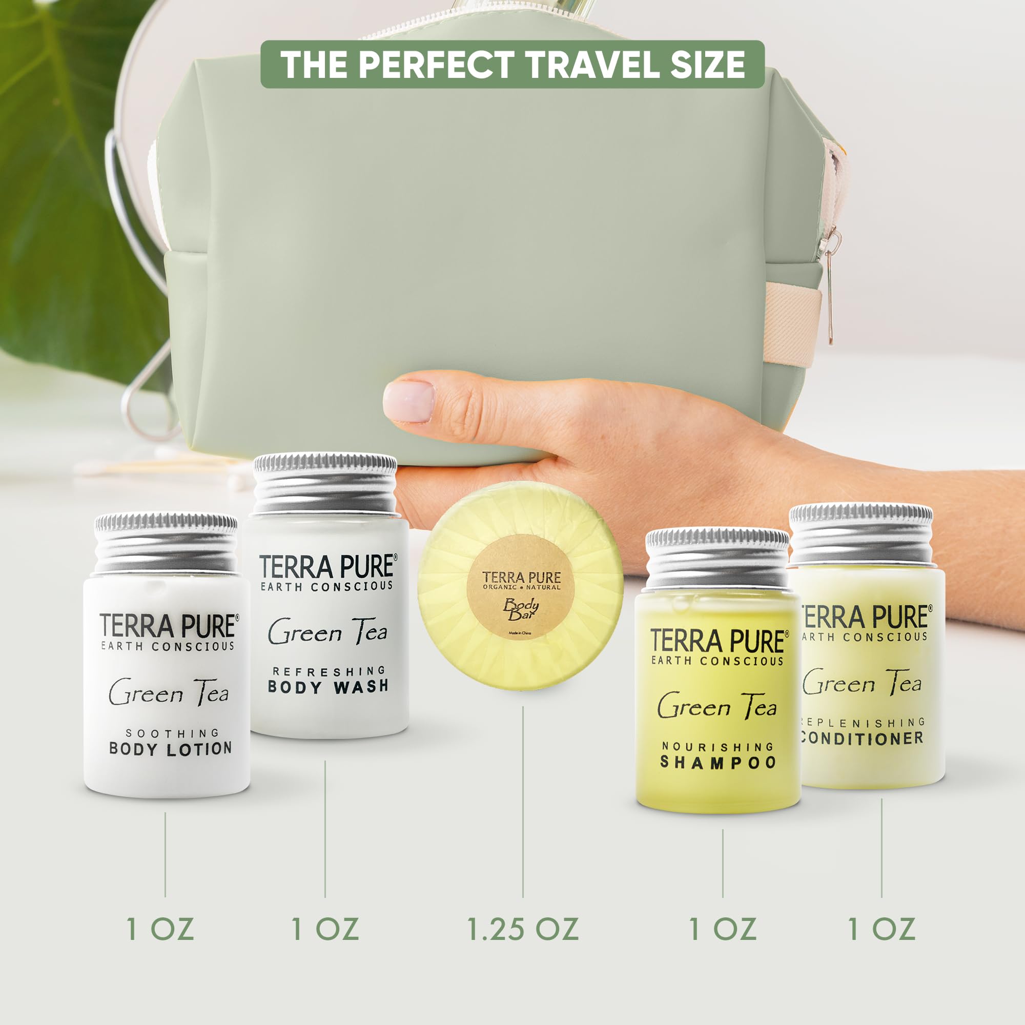 Terra Pure Hotel Soaps & Toiletries Bulk Set – 150-Piece Guest Room Amenities Kit | 1-Shoppe