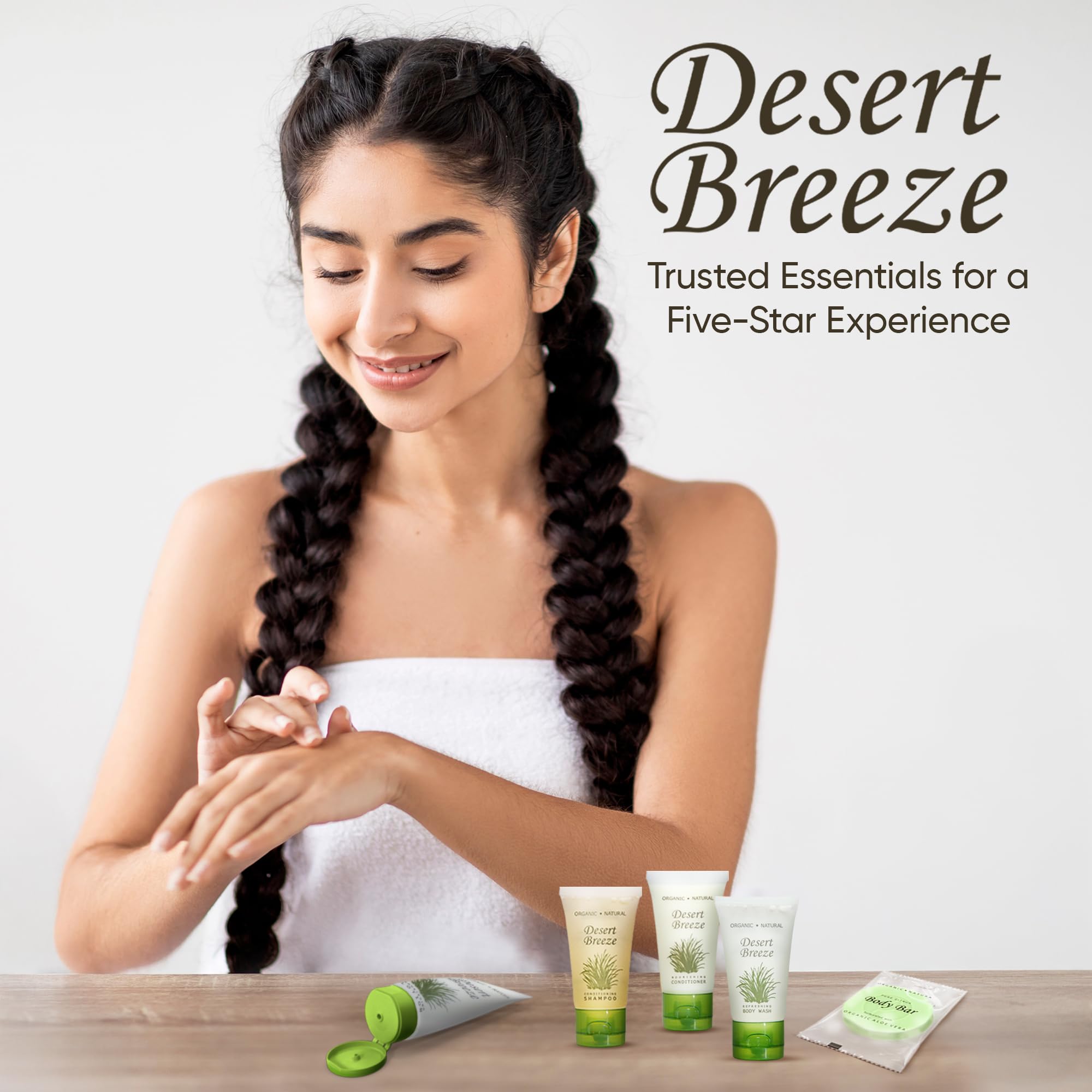 Terra Pure Desert Breeze Travel Size Hotel Toiletry Set – 75 Count, 1 oz Bottles, Paraben Free