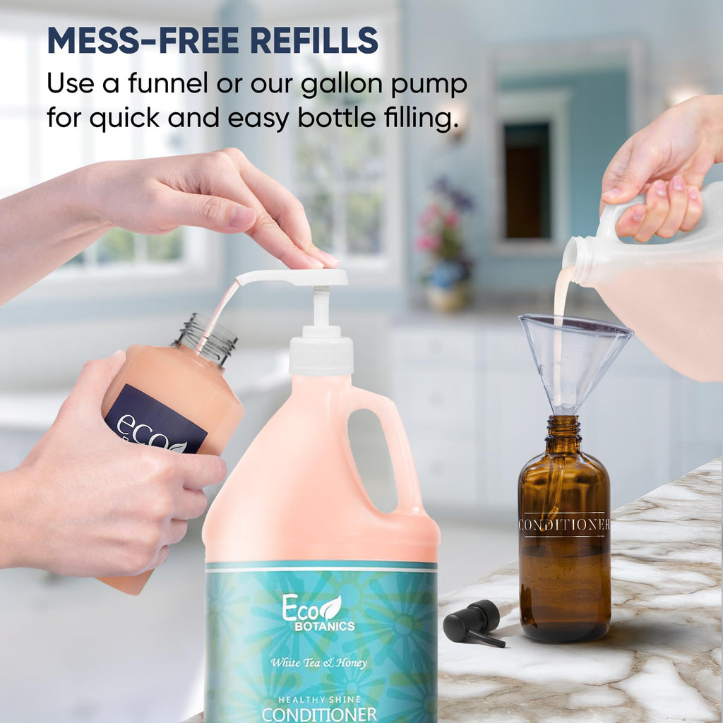 Terra Pure Eco Botanics Natural Conditioner with Raw Honey & White Tea – 1-Gallon Refill for Airbnb & Home