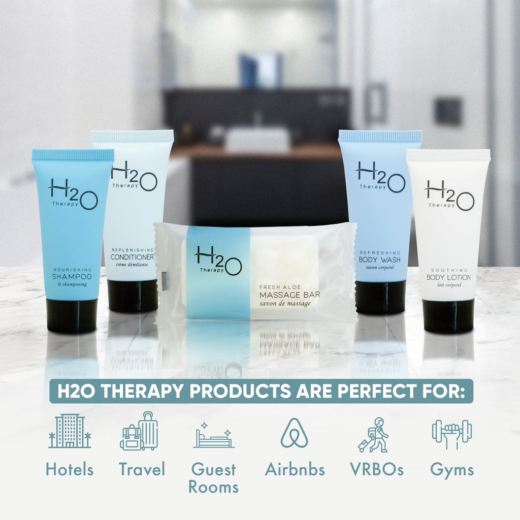 Terra Pure H2O Therapy Hotel Amenities Bulk Set – 300 Travel-Size Toiletries
